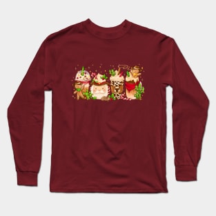 Howdy Santa Latte | Christmas Coffee Lover Design Long Sleeve T-Shirt